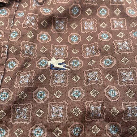 Etro Brown and Blue Patterned Casual Shirt - Picture 4 of 8